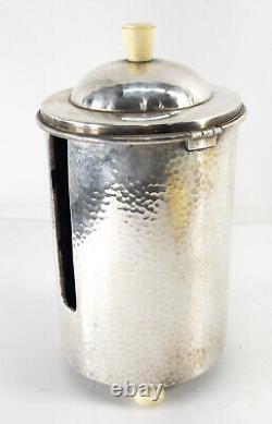 Antique Art Deco WMF Silverplate Rare Tea Pot Warmer Holder Bakelite Handles