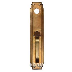 Antique Brass Art Deco Door Handle, c. 1930, NDP395