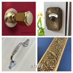 Antique Brass Finish Coat Hooks Art Deco Door Handles Knobs Plates Hook