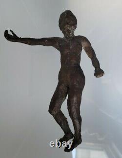 Antique Bronze Sculpture Statue German Occult Man Door Handle