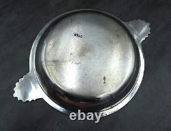 Antique Christofle Large Silver Plated Serving Bowl French Art Deco Twin Handles