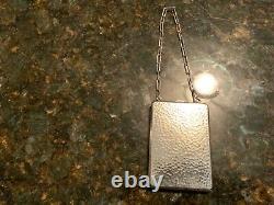 Antique Deco Style Mirrored Coin Purse/Dance Card Wristlet Case with handle
