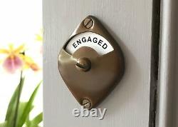 Antique Finish Vacant Engaged Toilet Bathroom Lock Bolt Indicator Door Handles