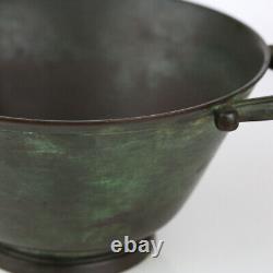 Antique Guldsmeds AB GAB Sweden 1920's Bronze Art Deco Handled Bowl