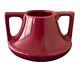 Antique Haeger Stangleve Burgundy Double Handle Pottery Vase Art Deco Design