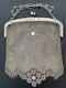 Antique Hand Made Art Deco Victorian Silver Filigree And Chain Bag Purse R3