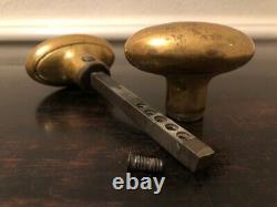 Antique Lightweight 1920s Brass Oval Vintage Handles With Back Plates GR2200