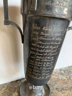 Antique PHI KAPPA PSI Fraternity Trophy Cup 2 Handle Vase Greek Art Deco VTG Urn