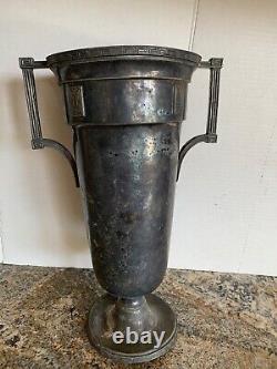 Antique PHI KAPPA PSI Fraternity Trophy Cup 2 Handle Vase Greek Art Deco VTG Urn