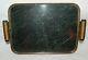 Antique Rare Formica Industries Co Art Deco Tray Marble Green Lucite Handles