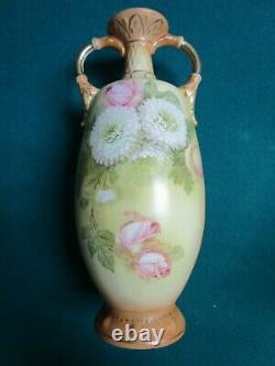 Antique Robert Hanke Austria Flower Vase Two Handle Gold Art Deco