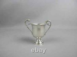 Antique Sterling Silver Tiger's Head Handled Trophy Cup 3.5 MADE IN UK