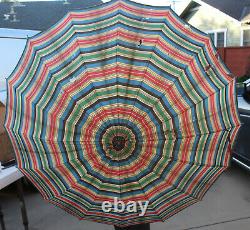 Antique Umbrella with Amber Resin Handle Midcentury Art Deco Vintage Folding Rare
