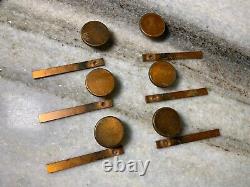 Antique Vintage Art Deco Brass Metal Dresser Bureau Drawer Knob Pulls Handles