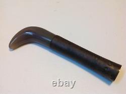 Antique walking stick umbrella Agate metal handle Art Deco (m1843)