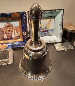 Art Deco Asprey & Co Silver Plate Joy Bell Cocktail Shaker from 1930's