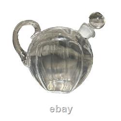 Art Deco Baccarat Crystal Decanter Pitcher Original Label 1930s with stopper Jug