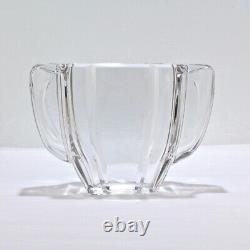 Art Deco Baccarat Twin-Handled Glass or Crystal Vase