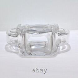 Art Deco Baccarat Twin-Handled Glass or Crystal Vase