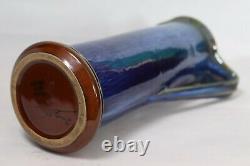Art Deco Bourne Denby Danesby Ware Handled Blue Pitcher Vase 9.5