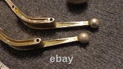 Art Deco Chrome Plate Wardrobe Armoire Cabinet Dresser Handles, Ball Pulls Heavy