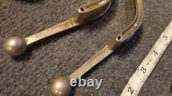 Art Deco Chrome Plate Wardrobe Armoire Cabinet Dresser Handles, Ball Pulls Heavy