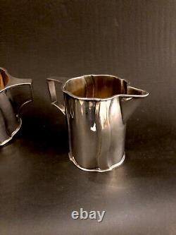 Art Deco Circa 1930s Continental Coffee /tea Set Modern Look/wood Handl & Finial