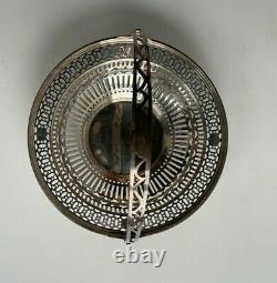 Art Deco Era 925 Sterling Silver Handled Bowl Basket