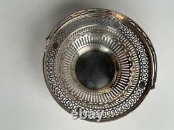 Art Deco Era 925 Sterling Silver Handled Bowl Basket