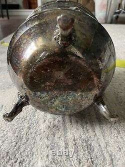 Art Deco Footed Ice Bucket Double Hinged Lid COMPLETE WITH ACCESSORIES