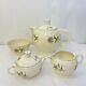 Art Deco Mid Century Va Vista Alegre Teapot Creamer Sugar Bowl Waste Bowl