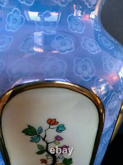 Art Deco Noritake Hand Painted Vase With Handles Oriental Motif 11 1/2 Inches