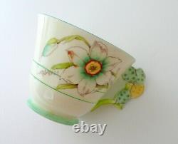 Art Deco Paragon Floral Handle Tea Cup & Saucer Set