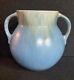 Art Deco Roseville Blue Tourmaline Pottery Ceramic Two-handled Vase Shape A-517