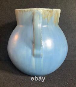 Art Deco Roseville Blue Tourmaline pottery ceramic two-handled vase shape A-517