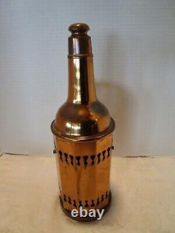 Art Deco Sheffield Copper Claret Jug Bottle Decanter Spelter handle 12½ 1930s