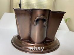 Art Deco Solid Copper Brass Wine 4 Bottle Ice Chiller Cooler Bucket