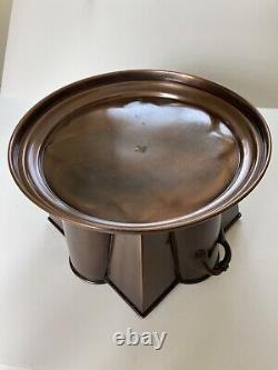 Art Deco Solid Copper Brass Wine 4 Bottle Ice Chiller Cooler Bucket