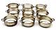 Art Deco Sterling Silver Two Handled Cream Soup Bouillon Holders Set Of 9