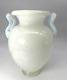 Art Deco Steuben Frederick Carder Ivory Cluthra Urn/vase Opalescent Handles