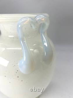 Art Deco Steuben Frederick Carder Ivory Cluthra Urn/vase Opalescent Handles