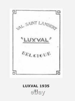 Art Deco Val Saint Lambert, Luxval, Noemie Dish By Charles Graffart 1935