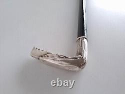 Art Deco Walking Stick Handle As Eagle Head 900er Silver Dated 1909 L 88 CM