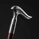 Art Deco Walking Stick Solid Silver Handle Malacca Color Shaft Exclusive Design