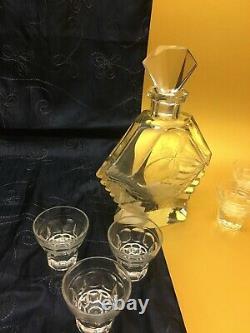 Art Deco decanter with 6 liqueur glasses/Josef Riedel