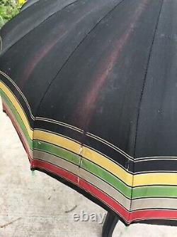 Bakelite Vintage Umbrella Green Apple Handle Parasol Made In USA TESTED