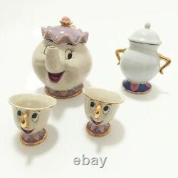 Beauty And The Beast Mugs Tea Pot Cup Set Porcelain Gift 18K Gold-plated Painted