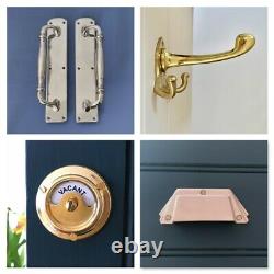 Brass Art Deco Door Pull Handles (10+ Pairs) Large Knobs Plates Finger Push Grab