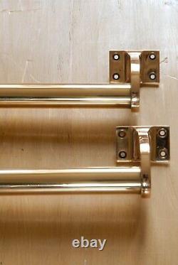 Brass Door Handles Art Deco Antique Pair Vintage Door Pulls 18 EXTRA LARGE