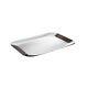 Christofle Stainless Tray With Calf Bronze Leather Handles #5900090 Brand Nib F/sh